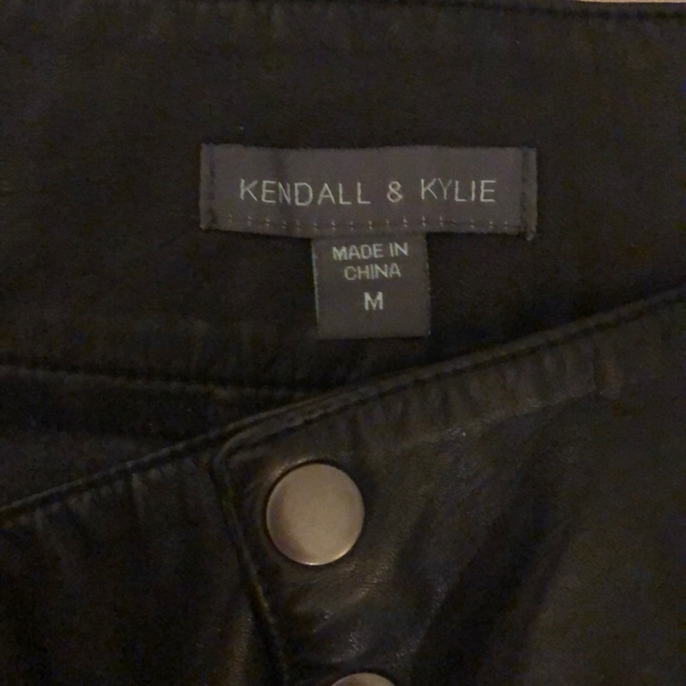 Black Leather Kendal & Kyle Shorts